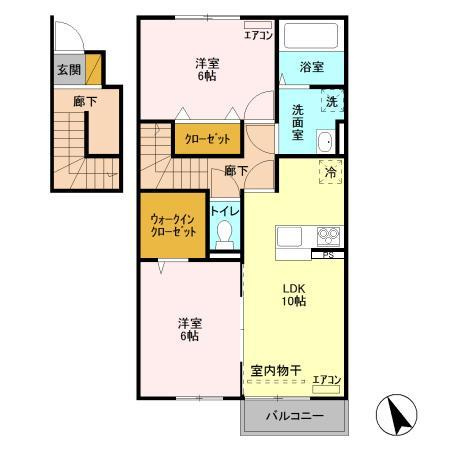 フローラ・ウィル Aの間取り