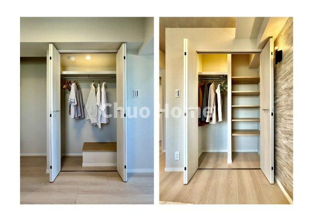 朝日蔵前プラザの収納|居室にはクローゼットを完備し、自由度の高い家具の配置が叶うシンプルな空間です。お子様の成長と必要になる子供部屋を与えるにはぴったりの間取りですね。