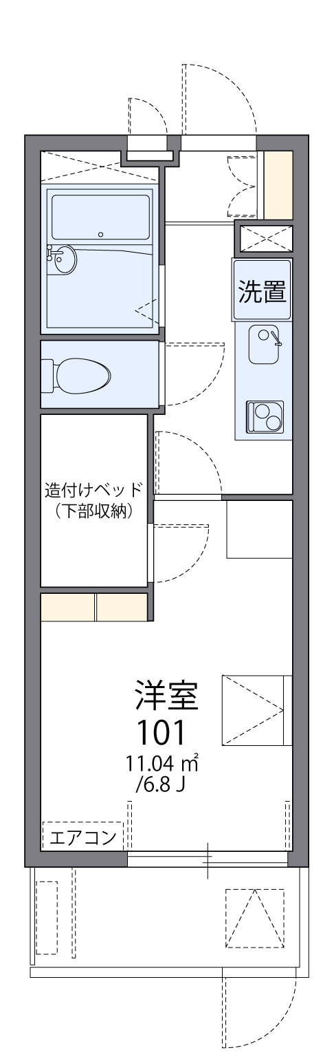 レオパレスミルキーウェイの間取り