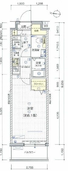 プレール・ドゥーク本所吾妻橋Ⅱの間取り