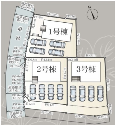 新築戸建　富士市天間第17全3棟　1号棟の区画図|1号棟