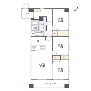 藤和薬院コープの間取り