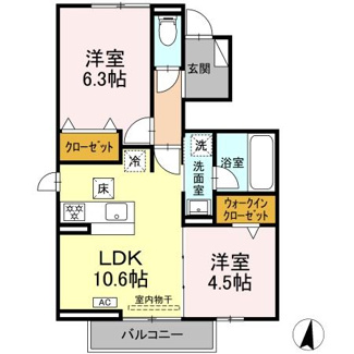 【間取り】 | モンシャトー岐南Ⅱ