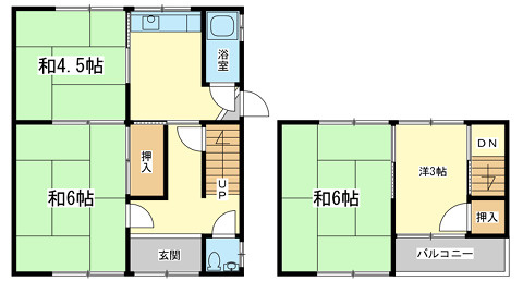 西今宿四丁目橋本貸家の間取り