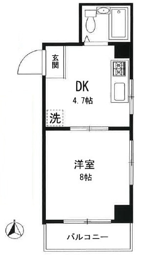 【間取り】 | パーソナルハイツ池袋 | 南・東向きの角部屋なので、陽当たり・通風良好です！