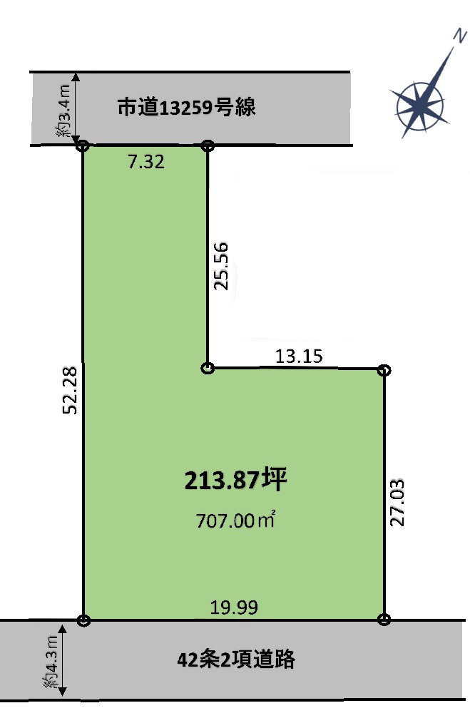 栃木市川原田町　売土地213.87坪