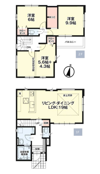 【間取り】 | 那珂川市恵子3丁目2期　1号棟（全2棟）【仲介手数料無料・0円】 | 平日、土日祝日もお好きな日時にご見学可能です。お気軽にお問合せ下さい。