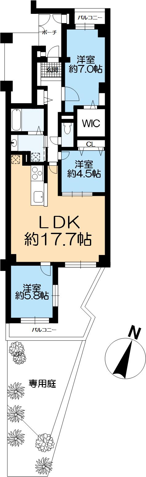 セレッソコート御影山手の間取り