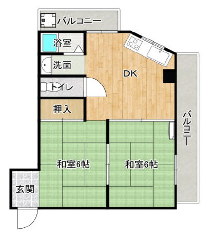 山陽マンションの間取り