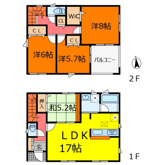 【間取り】 | クレイドルガーデン甲斐市中下条第7　1号棟 | 間取り