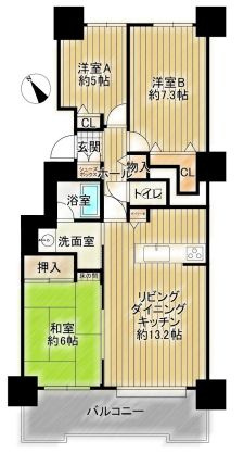 【間取り】 | ダイアパレス南郷通第二