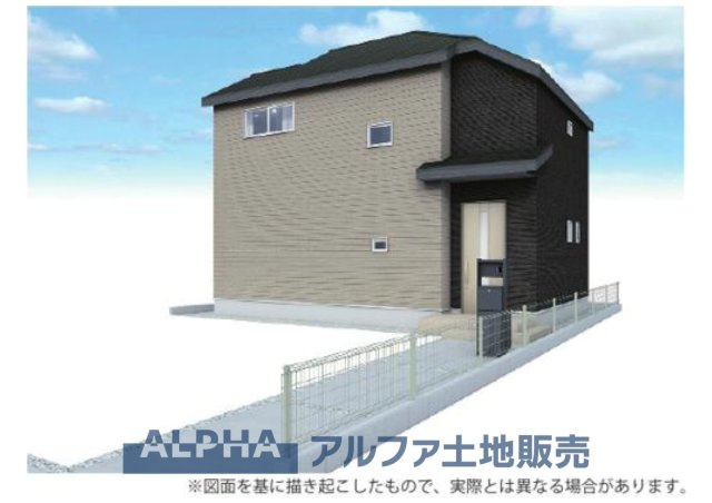 ~立川栄町2丁目新築4棟~ Newly built house　3号棟の外観パース|【House of the Sun】
◆明るい家◆太陽の温かな光がお家全体を照らす。そこには目を輝かせ笑顔で見つめてくれる君がいて、「ただいま」の言葉がこだまする。そんな君の瞳に恋している。