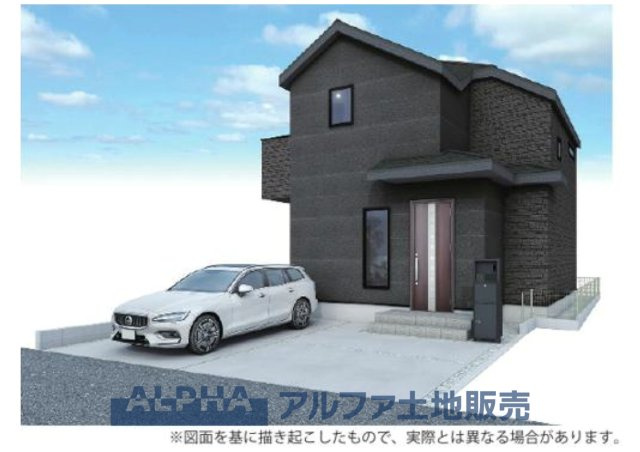 ~立川栄町2丁目新築4棟~ Newly built house　4号棟の外観パース|【House of the Sun】
◆明るい家◆太陽の温かな光がお家全体を照らす。そこには目を輝かせ笑顔で見つめてくれる君がいて、「ただいま」の言葉がこだまする。そんな君の瞳に恋している。