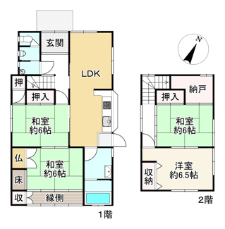 【間取り】 | 近江八幡市中村町　中古戸建