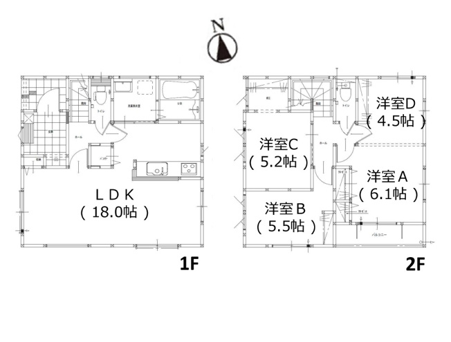 【間取り】 | 春日市弥生2丁目1期　3号棟（全6区画）【仲介手数料無料・0円】 | 平日、土日祝日もお好きな日時にご見学可能です。お気軽にお問合せ下さい。