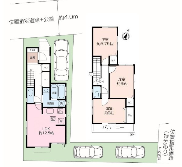 ＼カースペース３台×庭／　松が丘二丁目中古戸建の画像
