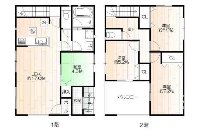 下馬伏町　中古一戸建ての間取り|間取り図はいかがですか？ご希望を叶える間取りですか？リビングの広さは？水回りの位置は？カウンターキッチン？など色々な情報が集約されています。弊社ではリフォームなどのご相談も承っております。
