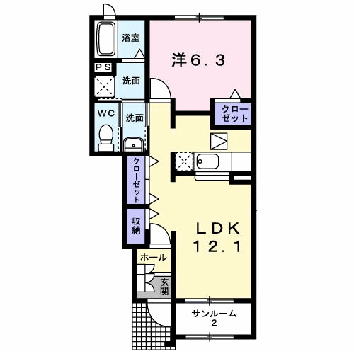 ソフテイル　Ｃの間取り