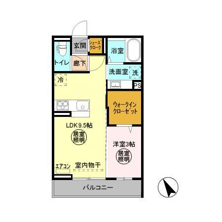 Fleur(フルール） Aの間取り