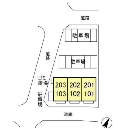 フィールドハイツ花園の区画図
