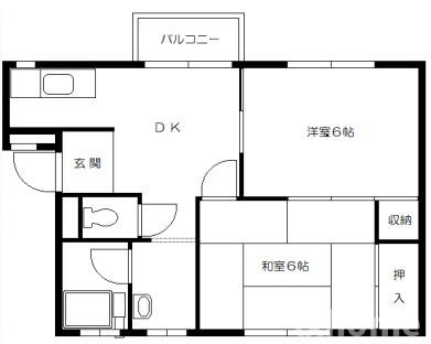三島ハイツの間取り