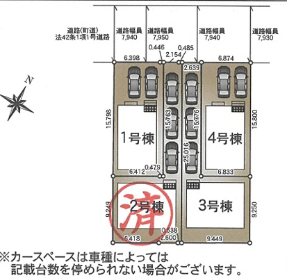 長与町嬉里郷第3の区画図|1号棟のみ販売中