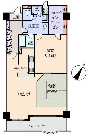 中銀ライフケア熱海第3伊豆山23号館の間取り