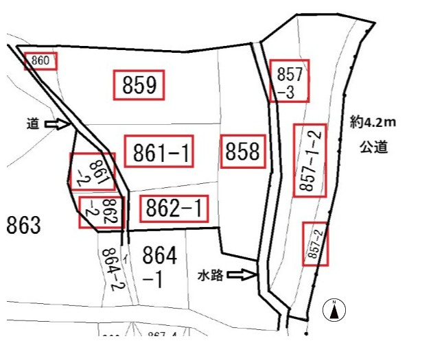 ６６５４８　瑞穂市生津土地の区画図