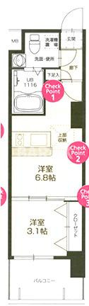 ORIENT №72HARBOR EAST TOWERの間取り