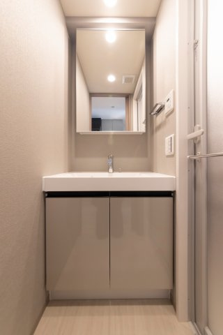 プラウドフラット文京千駄木の独立洗面台|独立洗面台あり、毎朝おしゃれに忙しい女性の方におすすめです