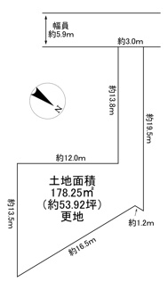 【土地図】 | 川西市清和台東1丁目5の60　建築条件無土地