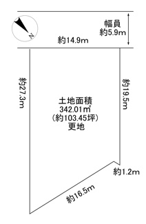 【土地図】 | 川西市清和台東1丁目5の60　建築条件無土地