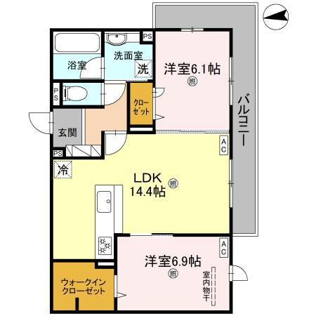 Ｄ-ｒｅｓｉｄｅｎｃｅ南茨木Ⅱの間取り