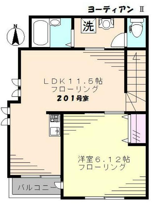 ヨーティアンⅡ（ヨーティアン2）の間取り|ワンルームタイプのお部屋☆