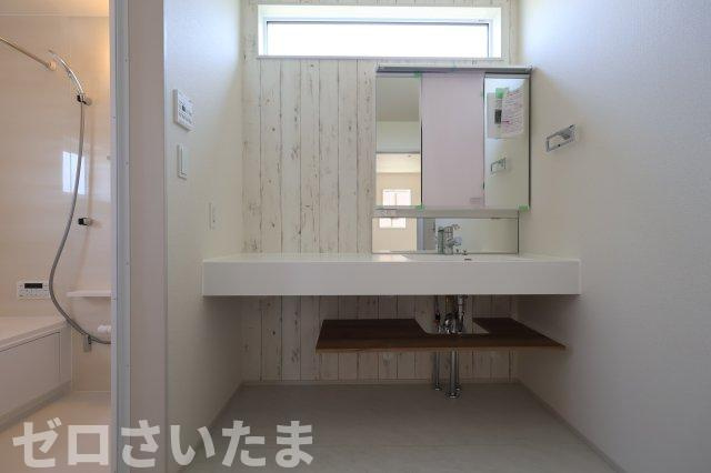 《仲介手数料無料》川越市今成２丁目14-8新築一戸建てブルーミングガーデンの独立洗面台