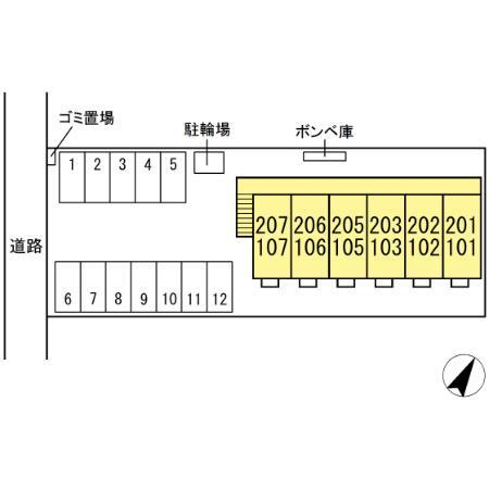 D-room敷島公園の区画図|前橋、高崎、伊勢崎、まとめてご紹介可能♪ぜひ、当社、チルホームのHPもご覧ください♪