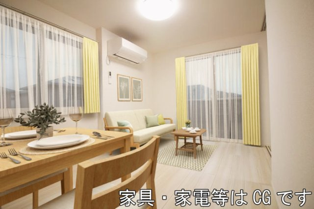 筑紫野市大字永岡のアパートの居間・リビング