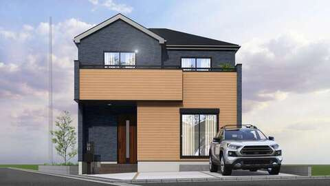《仲介手数料無料》川越市今成２丁目1-3新築一戸建てグラファーレの外観パース