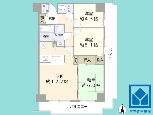 ユニハイム伏見の間取り