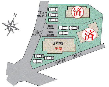 高崎市新町（全3棟）3号棟の区画図