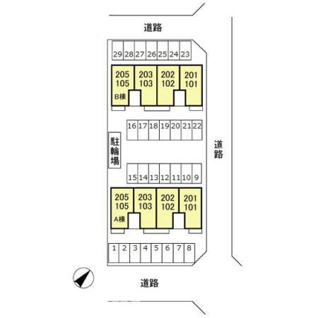 アリコ・ルージュ　Ａの区画図|他社様掲載物件もまとめてご紹介、ご案内可能です(^^)/
