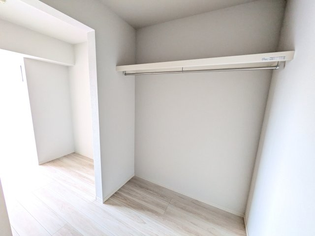 水戸市東台　1期　新築戸建　3号棟の収納|大容量のウォークインクローゼット。衣類はもちろん、スーツケースや季節の家電もまとめて収納でき、居室空間をすっきりと保ちます。