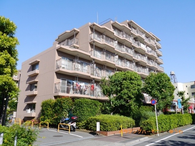 【外観】 | 洋伸小豆沢公園マンション | モダンでスタイリッシュな印象を与えるグレーを基調とした外観。
