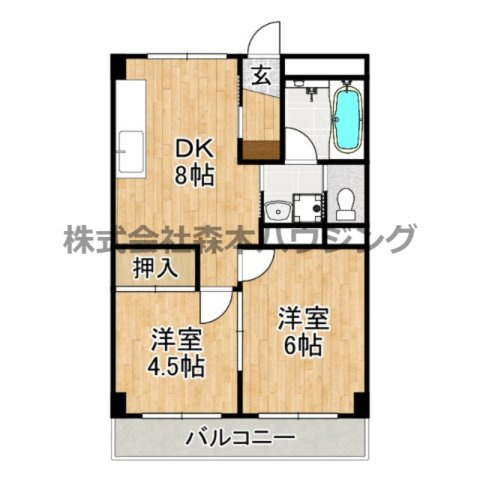 【間取り】 | 　清水谷コーポ