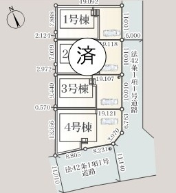 ひたちなか市平磯遠原町　第2　新築戸建て　1号棟の区画図|区画図です♪