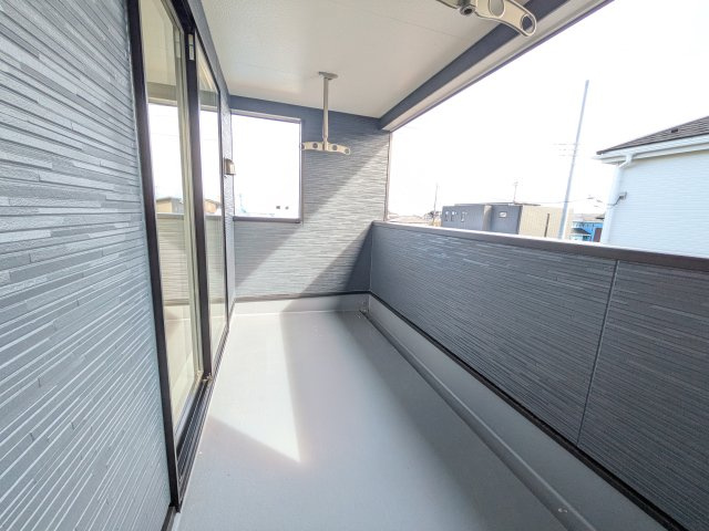 ひたちなか市平磯遠原町　第2　新築戸建て　1号棟のバルコニー