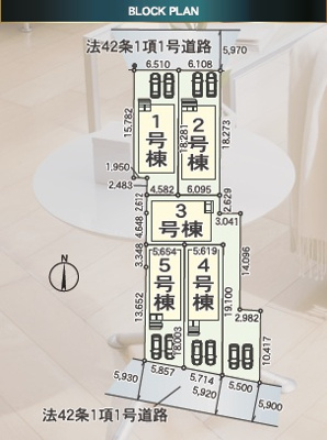 【区画図】 | Cradlegarden西区比良第16全5棟【仲介手数料無料　比良小　山田東中】 | 今すぐのご案内可能です！→  0120-336-922　までお気軽にお問い合わせください。