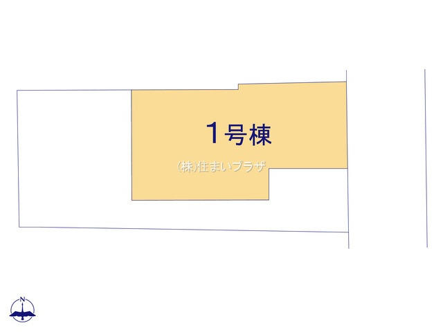 仲介手数料無料）一宮市小信中島第２・１号棟の区画図