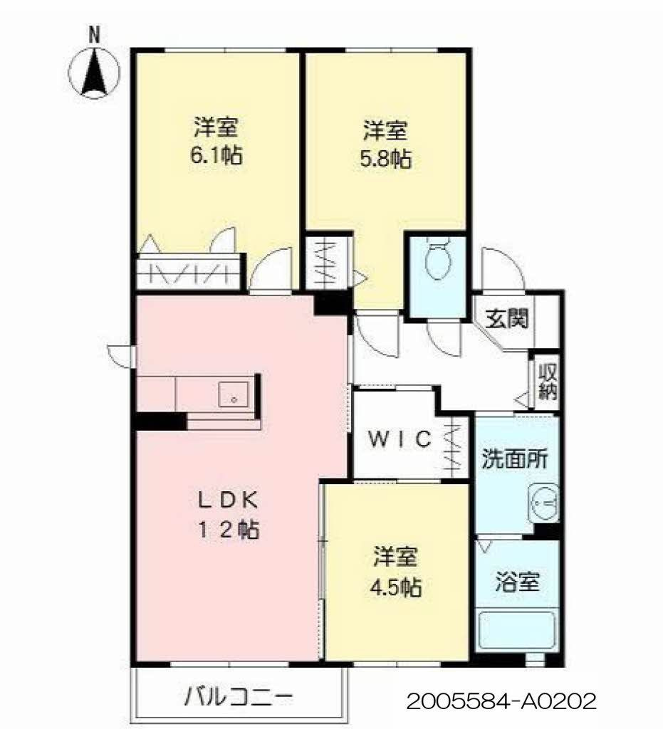 アンビシヨン A棟の間取り|使い勝手の良い間取りです♪