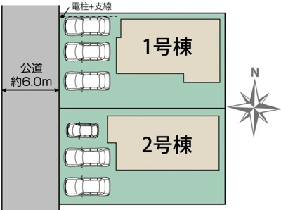 【区画図】 | 焼津市石津 新築一戸建て 1号棟 | 1号棟の区画図です